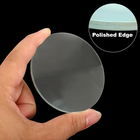 PATIKIL 8" (200mm) Focal Length Double Convex Lens, 2 Pack 75mm Diameter Glass for Physics Experiment