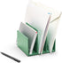 Poppin Fin File Sorter, 3-Compartment Document Organizer, Sturdy Design with Lacquer-like Finish for Desk
