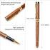 Ayiaren Luxury Walnut Wood Ballpoint Pen Set, 2 Black Ink Refills, Fancy Business Office Gift for Men Women