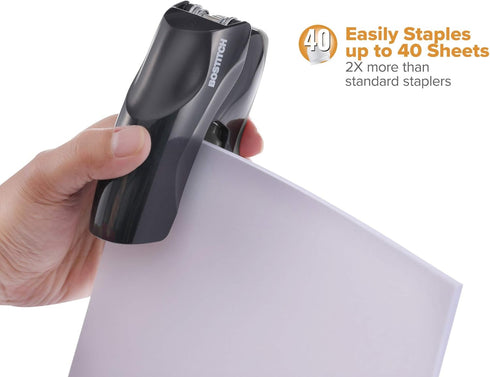 Bostitch Office Heavy Duty Stapler with 1250 Staples & Claw Remover, Small Size, Fits in Palm, Value Pack, Red