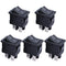 mxuteuk 5pcs Snap-in DPST Rocker Switch Toggle Power ON-Off Switch for Car Auto Boat Household Appliances
