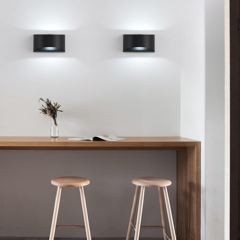 SHIWEIDA Set Lights(Bulb Black Modern LED Wall Sconces of Two Hardwired Wall Sconces Indoor Up and Down Wall Mount