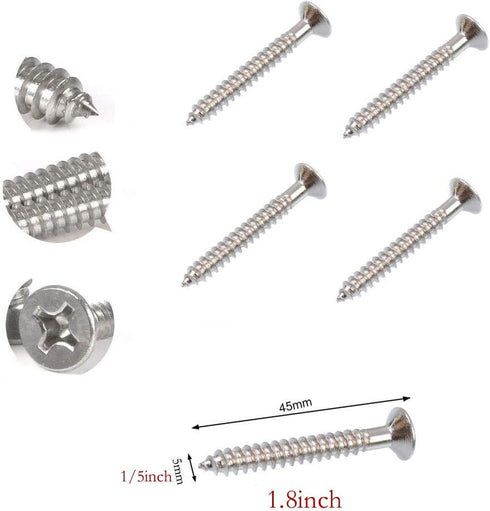 2-Pack M8 Strip Type Eye Plate with Enclosed Hook, 304 Stainless Steel Heavy Duty Ceiling & Wall Mount