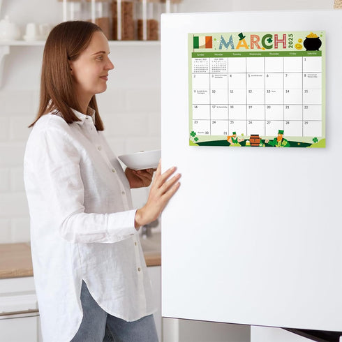 Magnetic Calendar for Refrigerator, 8'' x 10'' Fridge Calendar from May 2024 to December 2025, 20 Months Calendar for