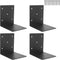 4 PCS Heavy Duty Steel Corner Brackets, 6"x6"x5"L Right Angle Bracket for Wood Shelves, Furniture