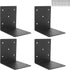 4 PCS Heavy Duty Steel Corner Brackets, 6"x6"x5"L Right Angle Bracket for Wood Shelves, Furniture