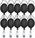 selizo 10pcs Retractable Badge Holders, ID Badge Clips with Carabiner Reel Clip