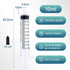 40 Pack 10ml Plastic Syringe for Scientific Labs, Dispensing, Measuring, Watering, Refilling, Multiple Uses