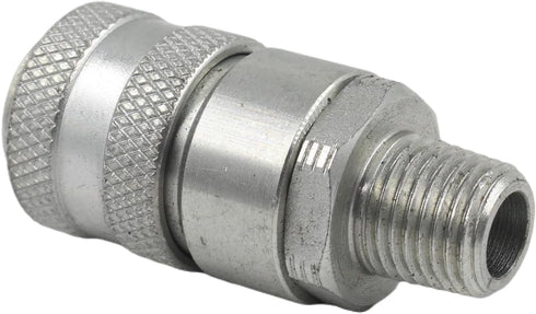 PD243 1/8" 1/4"-18 2.1" Series PD Steel Test Port and Diagnostic Equipment Quick Coupler with Male Pipe Thread, Body