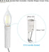 4 Inch Bulb Pack 6 MECCANIXITY Candle Socket Covers, Tall Chandelier Sleeves Light Base Holder, White