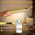 Dimmable Closet Hapfish Battery Powered Operated Wall Strip Lights, Rechargeable Magnetic LED Light Bar with Remote
