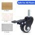1.5" Stem Casters Set of 4, Heavy Duty Threaded Stem 5/16"-16 x 1" Swivel Wheels with Brakes, 300Lbs