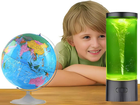 7-Color COLORLIFE Twister Water Vortex Lamp, Unique Changing LED Night Light, Hurricane Lamp, Cool Novelty Gift