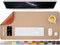 Dual Sided Leather Desk Mat - Waterproof Desk Pad for Office and Home, Ideal for Large Mouse Pad (Apricot+Orange,