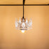 7.08 Inch TEHAUX Crystal Crown Pendant Lamp Accessory, Metal and Glass Chandelier Decoration for Ceiling Light Fixture