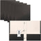 Better Office Products Black Paper 2 Pocket Folders with Prongs, 50 Pack, Letter Size