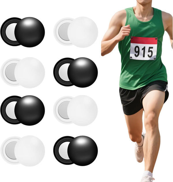 8 Pairs Magnetic Race Bib Clips,Running Bib Clips-Safety Lock Fasteners- Bib Magnets