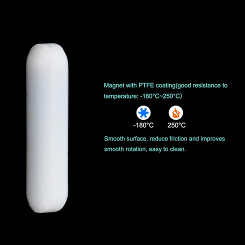 MECCANIXITY Magnetic Stirrer Mixer Stir Bar Rod, 25mm PTFE Coating Magnet for Laboratory, 16 Pcs