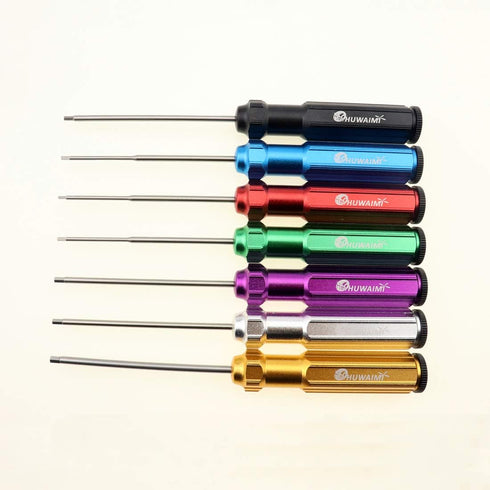 6 Color/7 Car/airplane,0.05IN-1/16IN-3/32IN-5/64IN-1.5MM-2.5MM-3.0MM(New (7 HUWAIMI Color Hex Wrencher Hex screwdriver