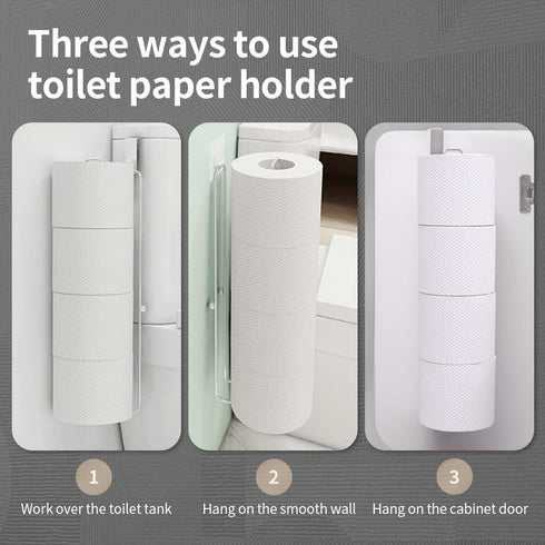 Conworld Toilet Paper Holder for 4 Roll Tissue, Over The Tank Toilet Paper Holder, Stainless Steel Rustproof Wall