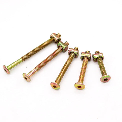 AXK 25-Set M6x40mm/ 50mm/ 60mm/ 70mm/ 80mm Baby Bed Crib Screws Hardware Replacement Kit, Hex Drive Socket Cap Screws