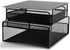 Safco Products Onyx Mesh Deluxe Under Desk Hanging File Organizer, Black, Steel, 2 Compartments