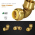 Everflow Supplies Pushlock UPF1 - 1 Inch Long Push x Female Elbow for Quick Installation
