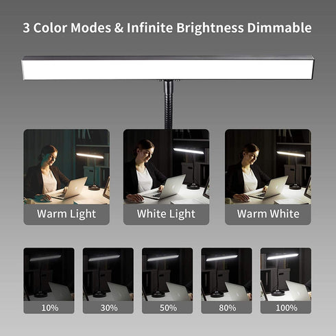 3 Modes10 10W, 1000LM Piano Light, LED Piano Lamp for Upright/Digital/Grand Pianos, Flexible Gooseneck Music Stand