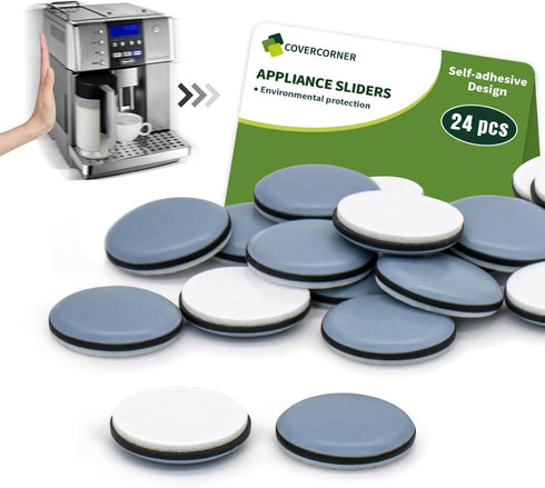 Appliance Sliders for Kitchen, Self Adhesive Small Appliance Slider for Counter - 3/4'' 24PCS Blue
