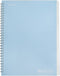 TWONE Spiral Notebook, 7"x10", 140 Ruled Pages, Waterproof Frosted PP Cover, Blue, Ideal for School, Office, Personal