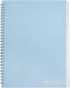 TWONE Spiral Notebook, 7"x10", 140 Ruled Pages, Waterproof Frosted PP Cover, Blue, Ideal for School, Office, Personal