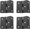 JCBIZ 4PCS Black Five-Hole Folding Hinge Shutter Hinge for Chest, Cabinet, Furniture