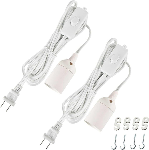 Simple Deluxe 15 Feet Extension Hanging Lantern Pendant Light Cord with E26