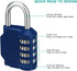 ZHEGE 4 Digit Combination Locker Lock - Outdoor Padlock for Gym, School, Gates, Doors, Fence, Blue