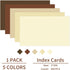 Whaline 300 Sheets Brown Blank Index Cards - 3 x 5 Inch Heavy Card Stock Note Cards, Assorted Gradient Brown Colors