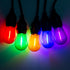 S14 Colored LED String Light Bulbs, 15 Pack, 1 Watt Plastic Shatterproof, E26 Medium Base, Multi-Color