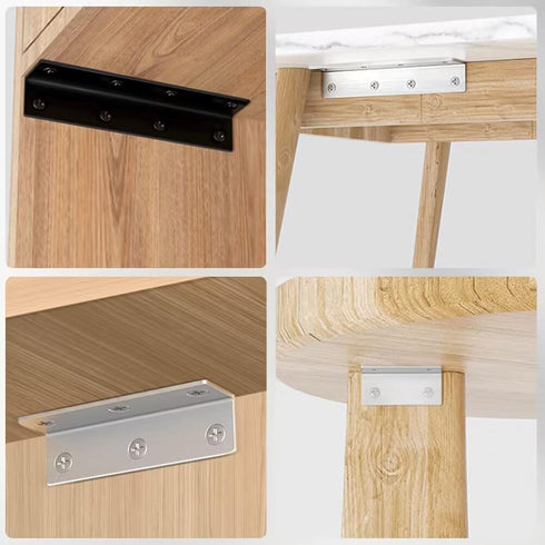 MINGFANITY 4PCS 8'' 1'' 2mm L Brackets, Corner Brace Angle Bracket, Superior Stainless Steel, x M, Thickness, Wood