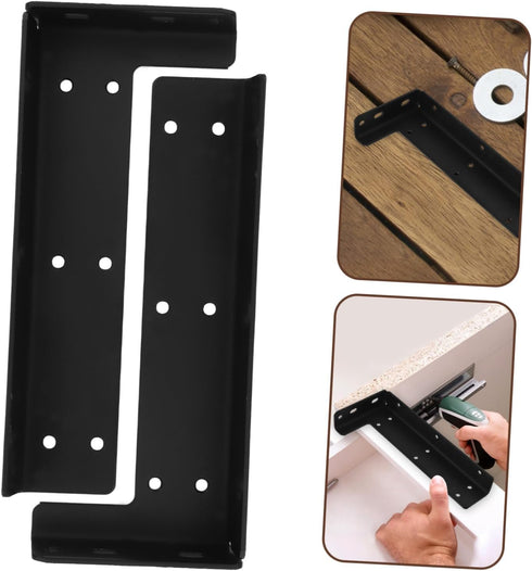 2pcs Heavy Duty Floating Brackets for Shelves Hidden Support Frame Wall Mounted Bracket for Cabinets Bathroom Tv Stand