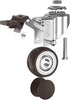 GBL 1" Small Caster Wheels with 2 Brakes - Set of 4 Low Profile Castor Wheels - 90Lbs Capacity, 5/16" Stem Dia.
