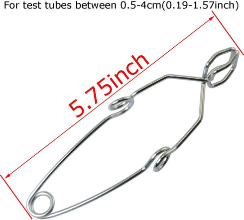 4pcs Steel Wire Test Tube Clamp 145mm Fit for 5-40mm Tube for Laboratory Experiment Testing Holder Tool