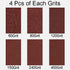 Sanding Belt 24 Pack, 1/2 x 18 Inch Aluminum Oxide Assortment for Woodworking and Metal Polishing