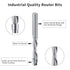 1/4-Inch Spiral Flush-Trim Router Bits, Solid Carbide Flush Trim Router Bit Shank Spiral Flush Trim Down Cut from