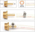 AOPANDA Brass Hose Barb Fitting, 3/8" to 3/8" NPT Male Air Hose Repair Fitting Kit, 5 Pcs Hose Clamps