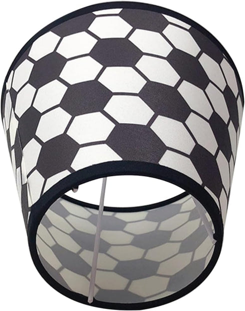 Uonlytech Fabric Lampshade Soccer Pattern Small Linen Lamp Shade Decorative Ceiling Lamp Shade for Home Bedroom Study