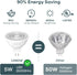 Dimmable MR16 Bulbs, 50W GU5.3 MR16 Bulbs, 12V 5W 2700K 500lm 40 6 Packs Linkind LED Equivalent Bi-Pin Base Low Voltage