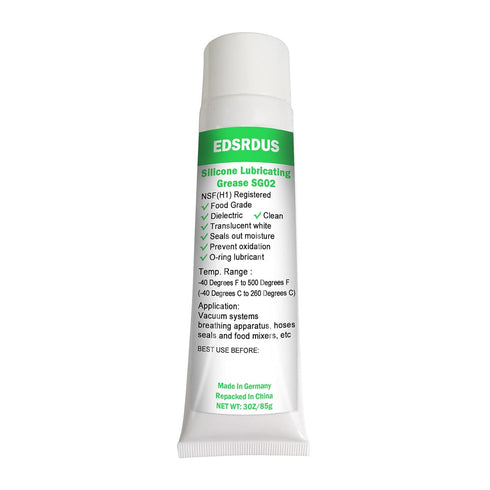 F Edsrdus O-Ring Silicone Lubricant SG02 Food Grade, Clean, Dielectric and Seals