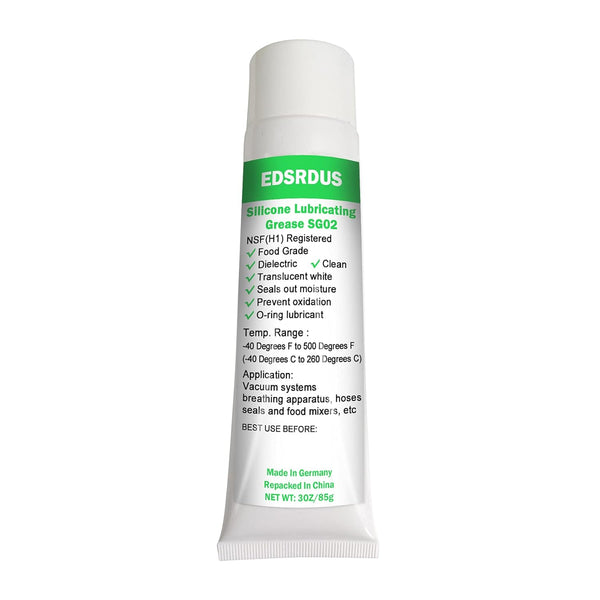 F Edsrdus O-Ring Silicone Lubricant SG02 Food Grade, Clean, Dielectric and Seals