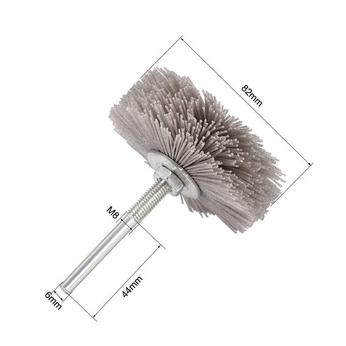 uxcell Abrasive Nylon Wheels Brush, 240 Grits with 1/4 Inch Shank for Polish Grinder, 3pcs
