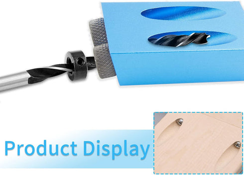 14 Pcs Pocket Hole Jig Kit, 15 Degree Woodworking Inclined Hole Jig with Drive Adapter