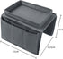 Sofa Armrest Organizer with Top Tray, 5 Pockets for Couch Recliner, Foldable Bedside Caddy Storage Bag (Grey)